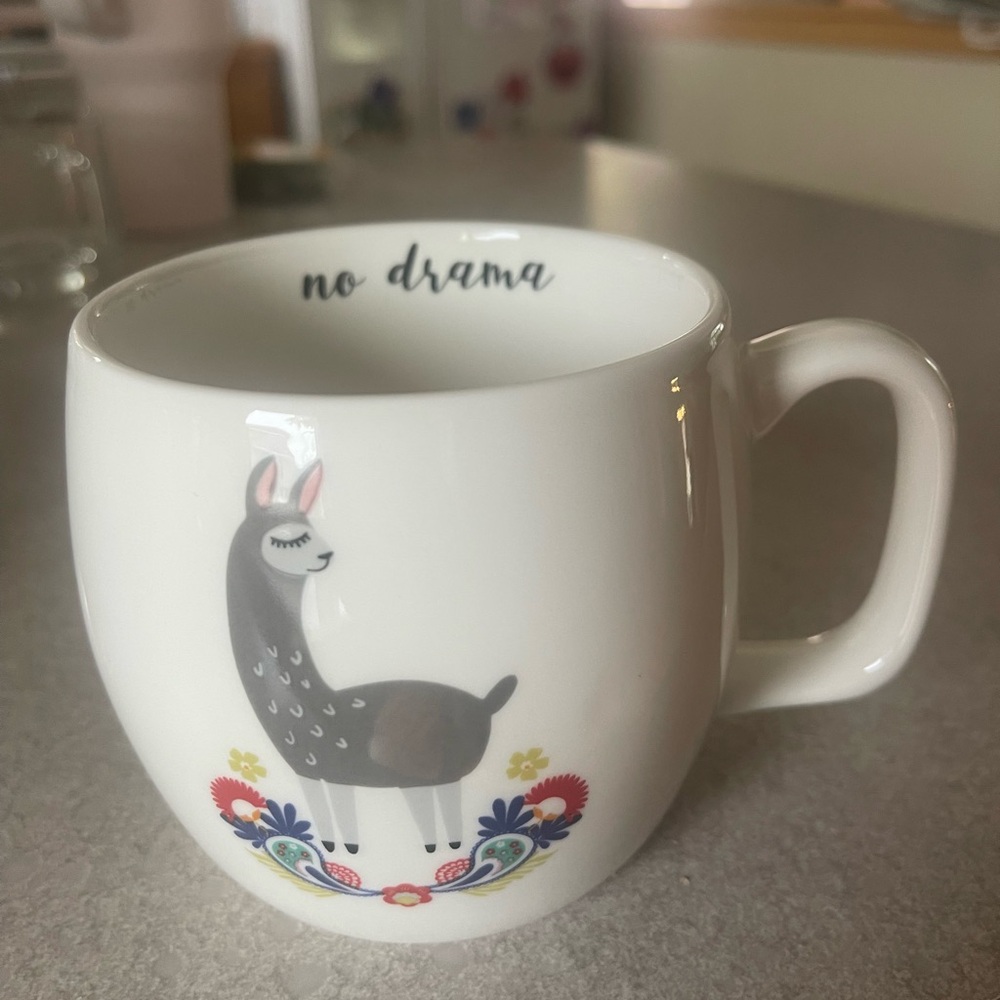 Opalhouse White and Gray Llama Mug